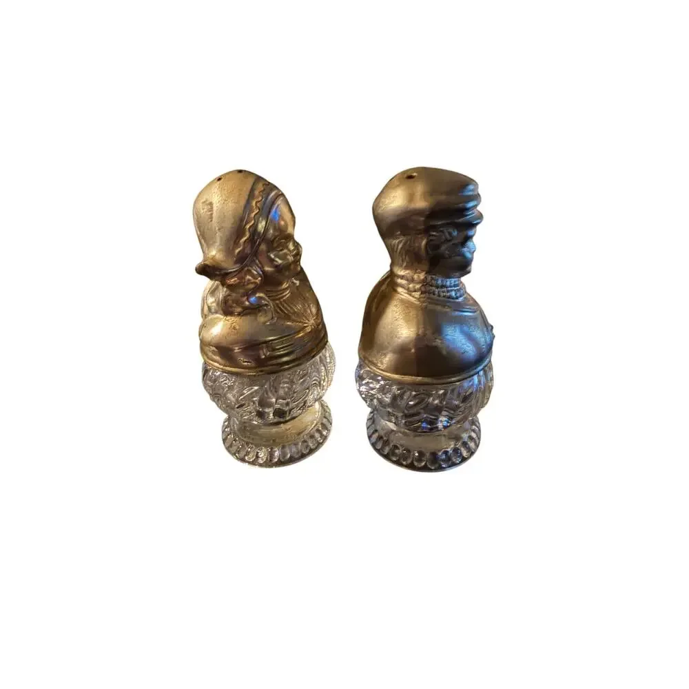 Guardian Service Salt and Pepper Shaker Set Dutch Boy and Girl Silver-plated